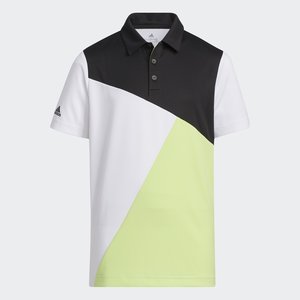 Adidas boys polo black/lime/white