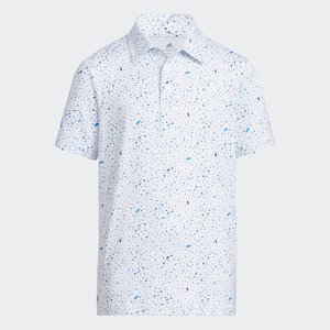 Adidas flag print polo blue rush